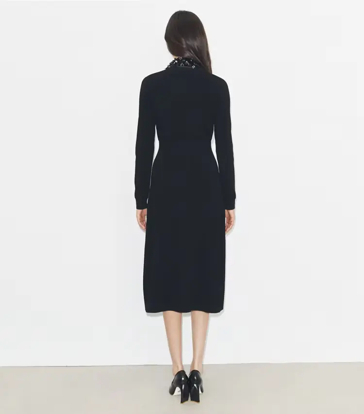 Embellished Collar Dress - Image 3
