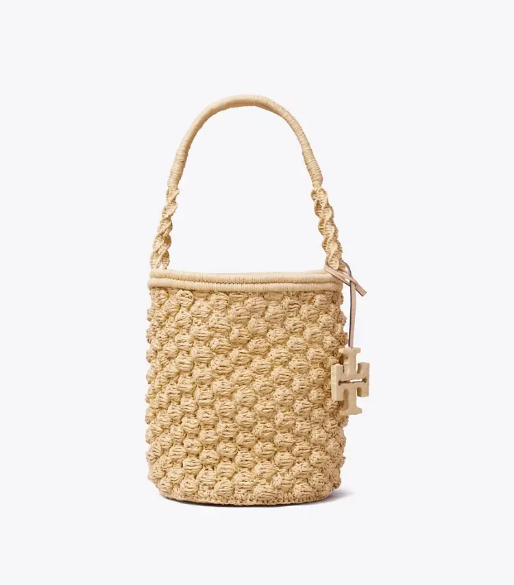 Ella Hand-Crocheted Popcorn Bucket Bag - Image 3