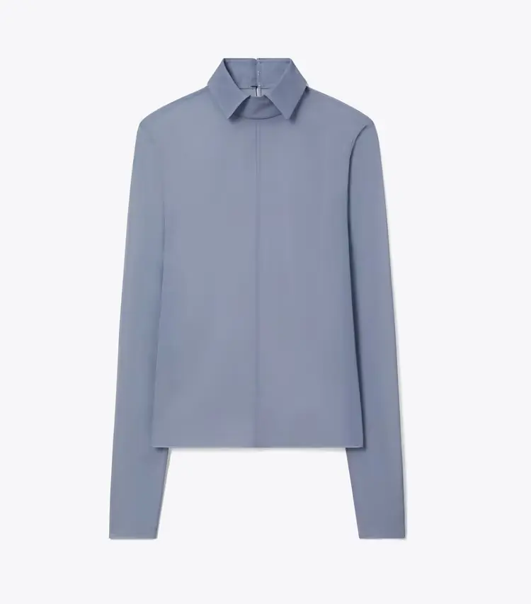 Silk Collared Top