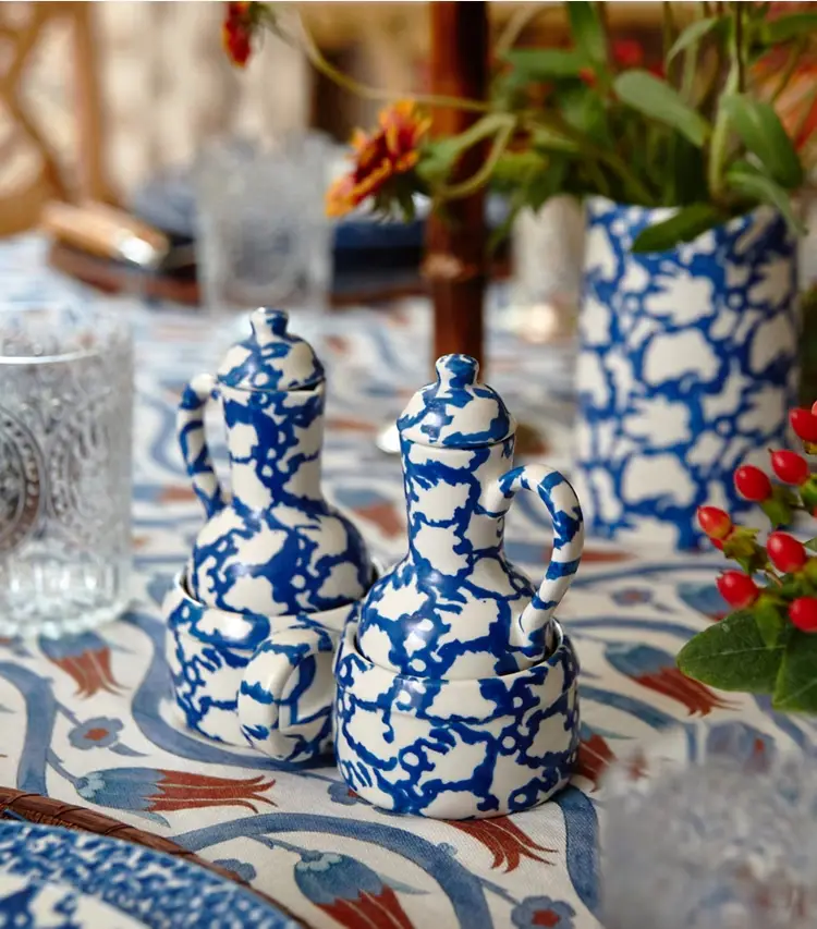 Spongeware Oil & Vinegar Set - Image 4