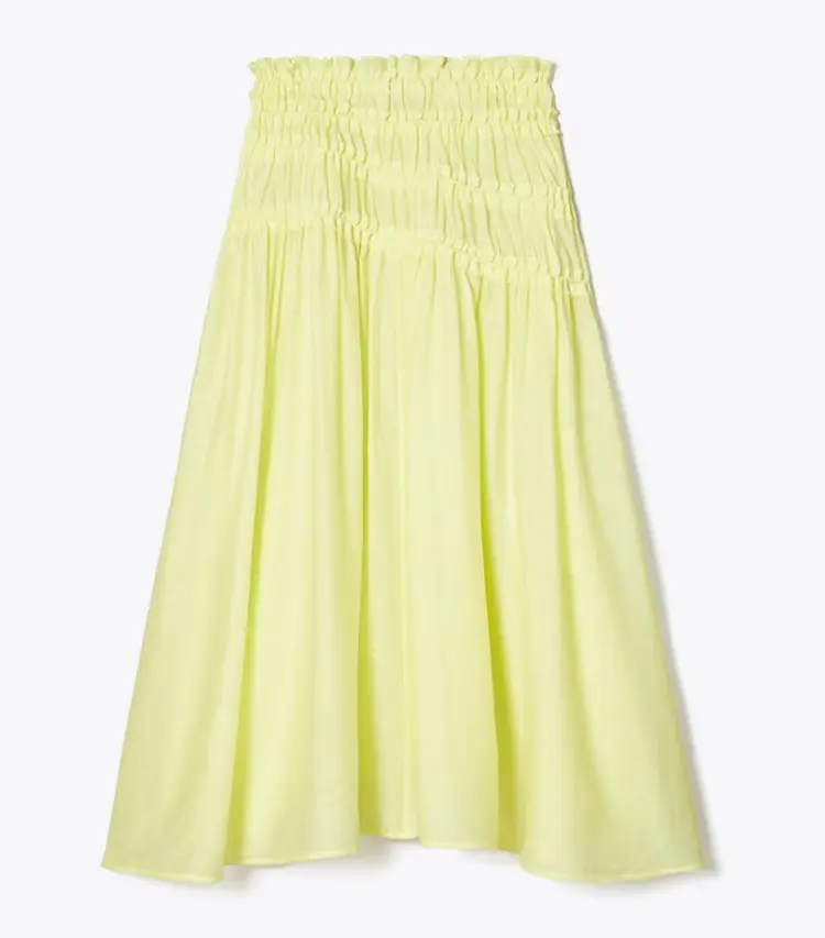 Smocked Viscose Skirt