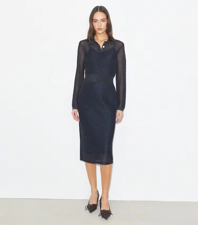 Metallic Polo Dress - Image 2