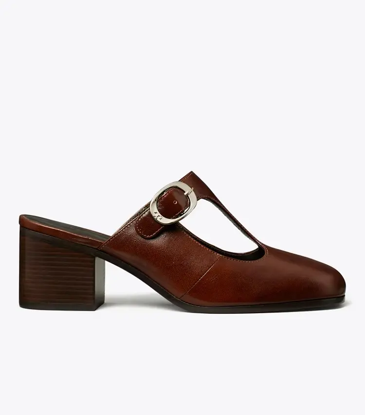 Violet T-Strap Heeled Mule - Image 3