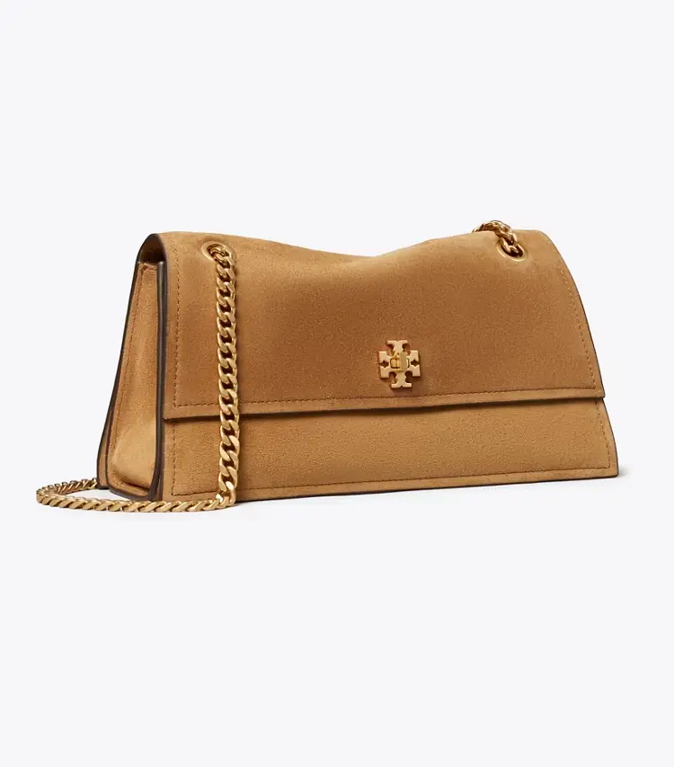 Kira Turnlock Suede Shoulder Bag