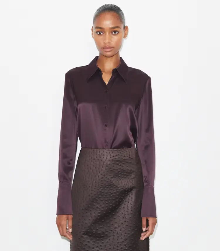 Cuffed Silk Shirt - Image 2
