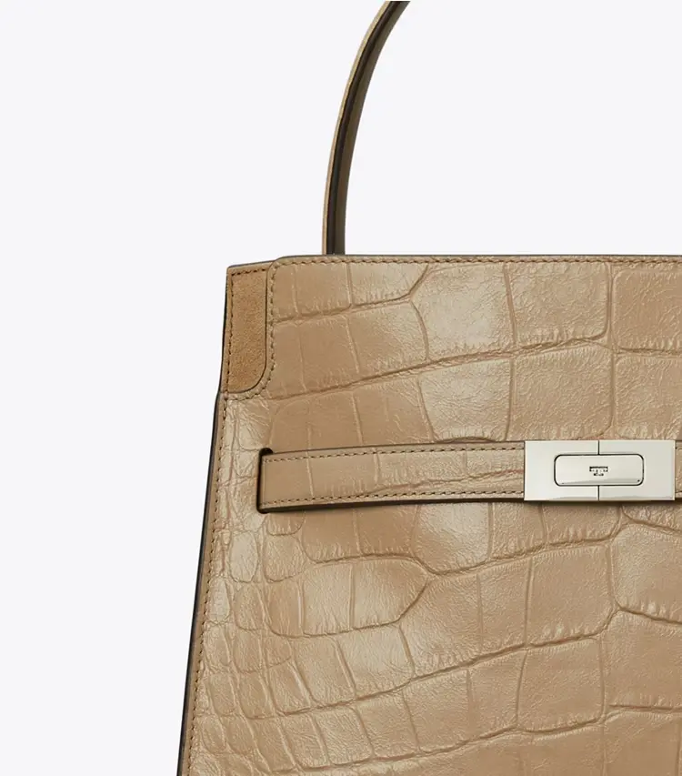 Small Lee Radziwill Embossed Double Bag - Image 4