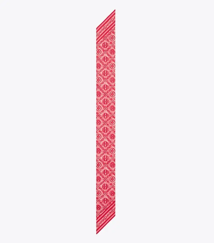 T Monogram Silk Ribbon Tie