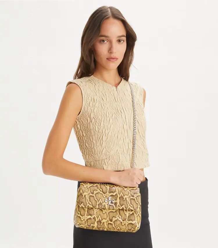 Small Kira Diamond Quilt Shoulder Bag - Image 3