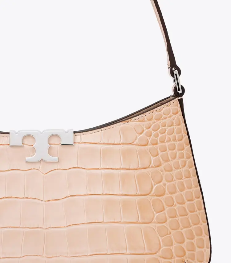 Eleanor Croc Embossed Slim Shoulder Bag - Image 3