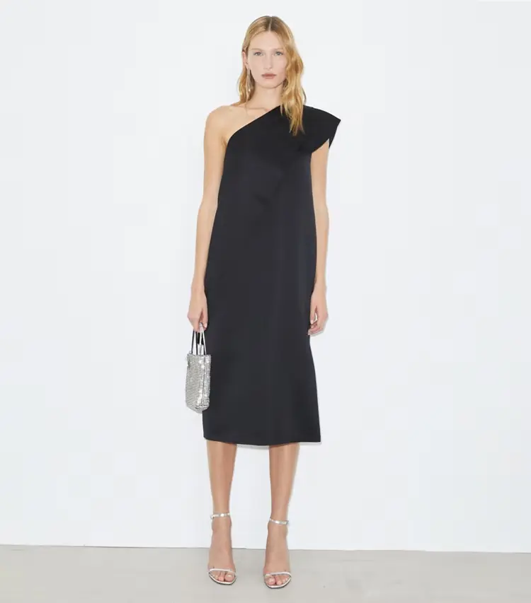 Satin Cape Dress - Image 2