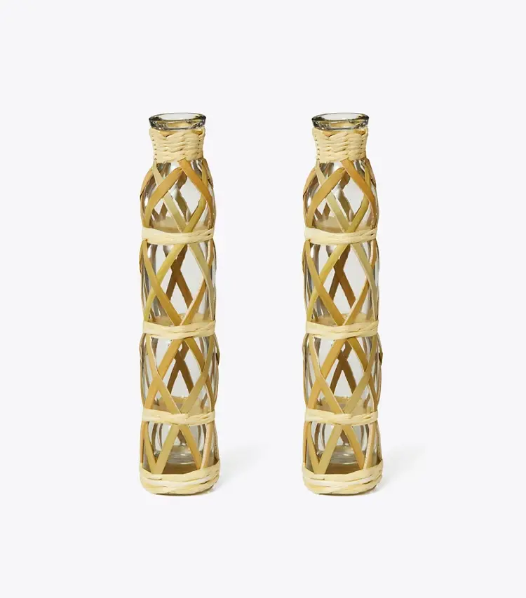 Basketweave Vase, Set Of 2