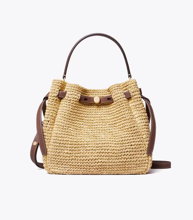 Romy Woven Bucket Bag - Image 4