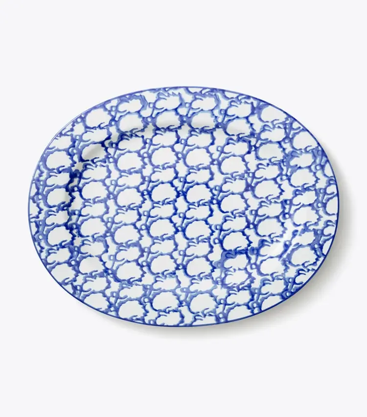 Spongeware Oval Serving Platter