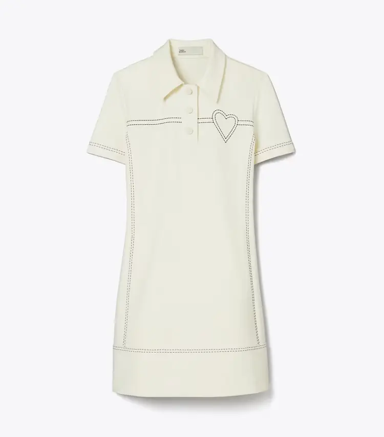Pick Stitch Stretch Polo Dress