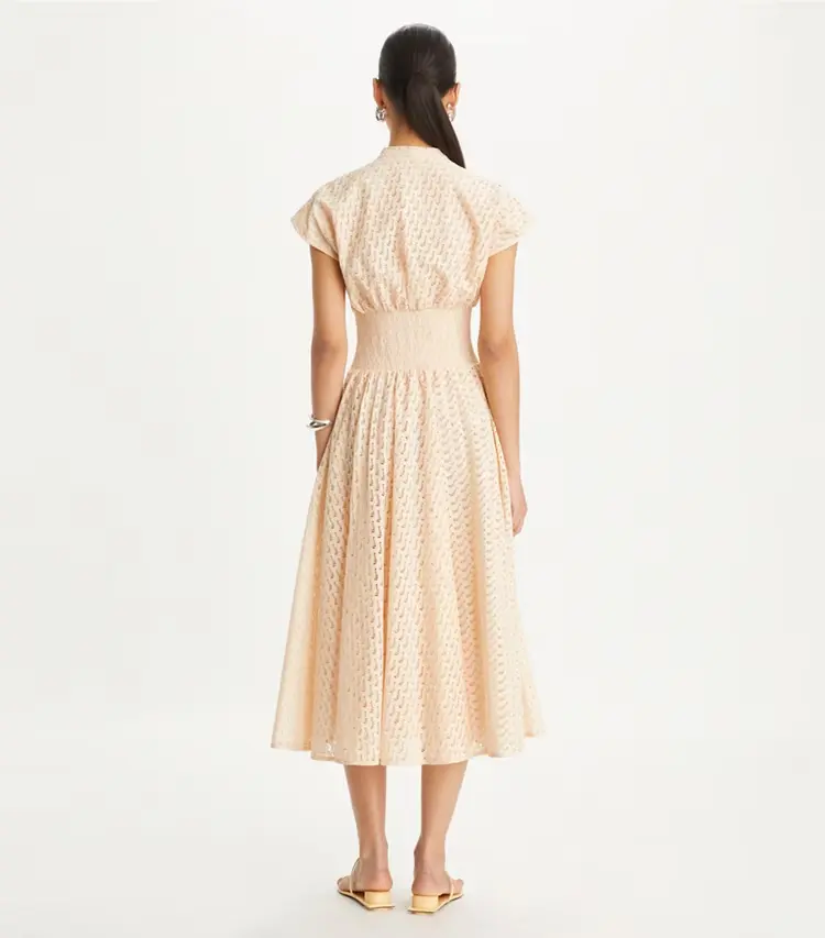 Embroidered Cotton Dress - Image 3