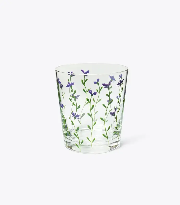 Jolie Fleur Double Old Fashioned Glass, Set Of 4