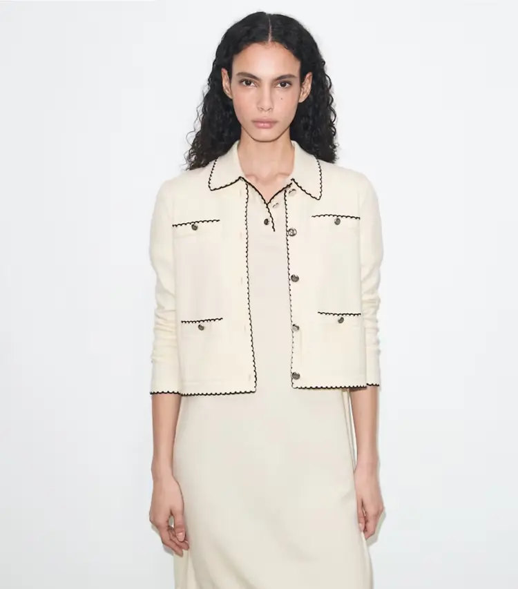 Kendra Wool Scalloped Cardigan - Image 2