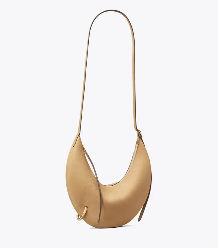 Pierced Nubuck Crossbody Bag