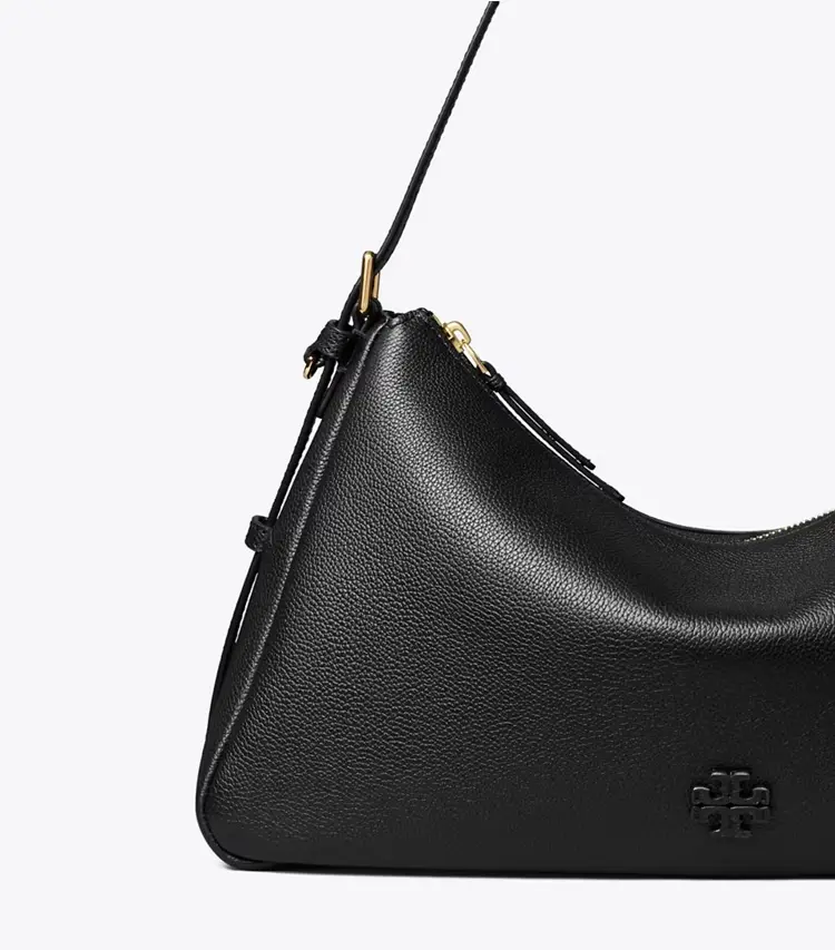 Leather Zip Top Shoulder Bag - Image 3