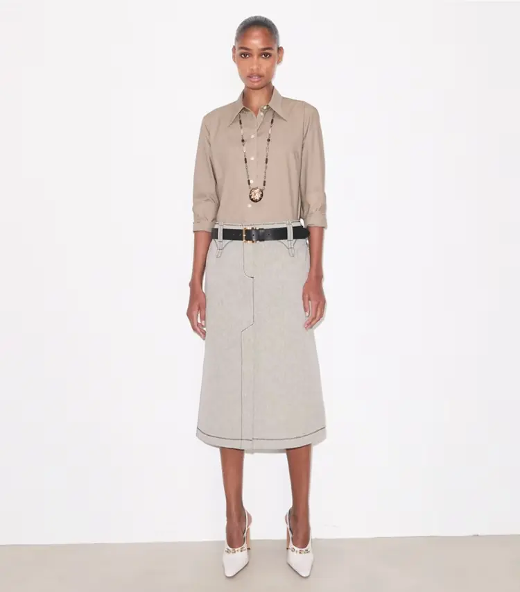 Cotton Canvas Skirt - Image 2
