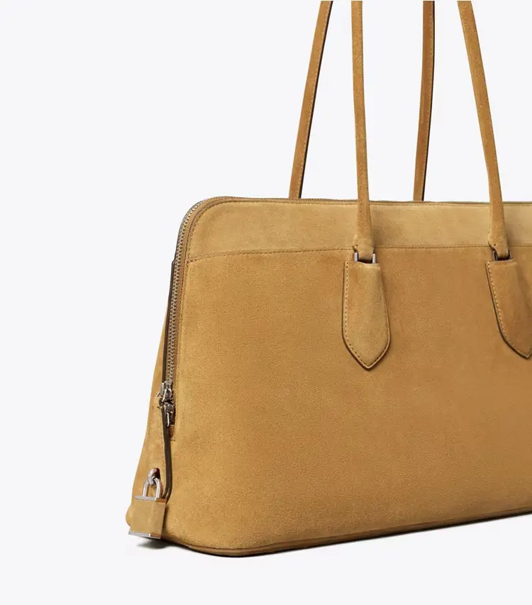 Lock Suede Satchel - Image 4