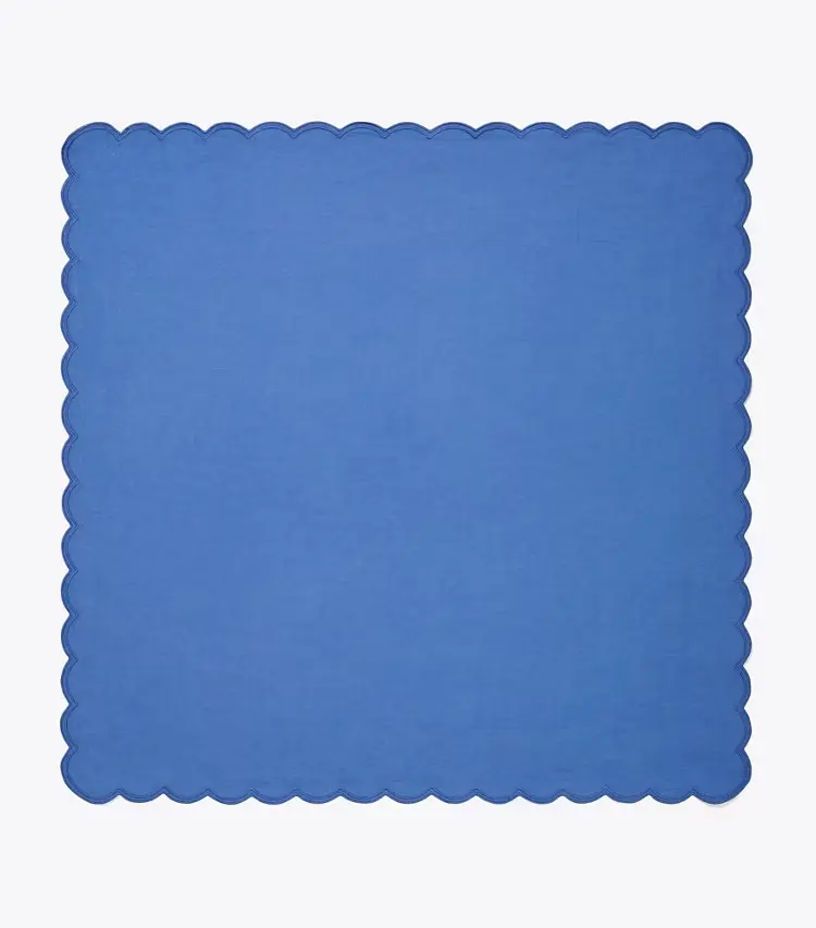 Scalloped Dinner Linen Napkin, Set Of 6
