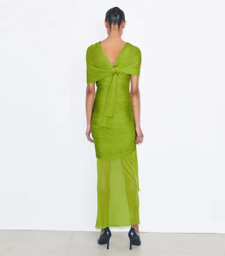 Knotted Viscose Dress - Image 3