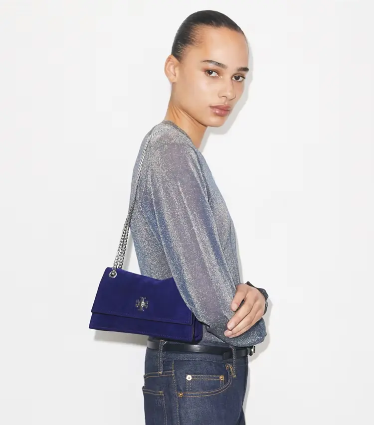 Mini Kira Turnlock Suede Shoulder Bag - Image 2