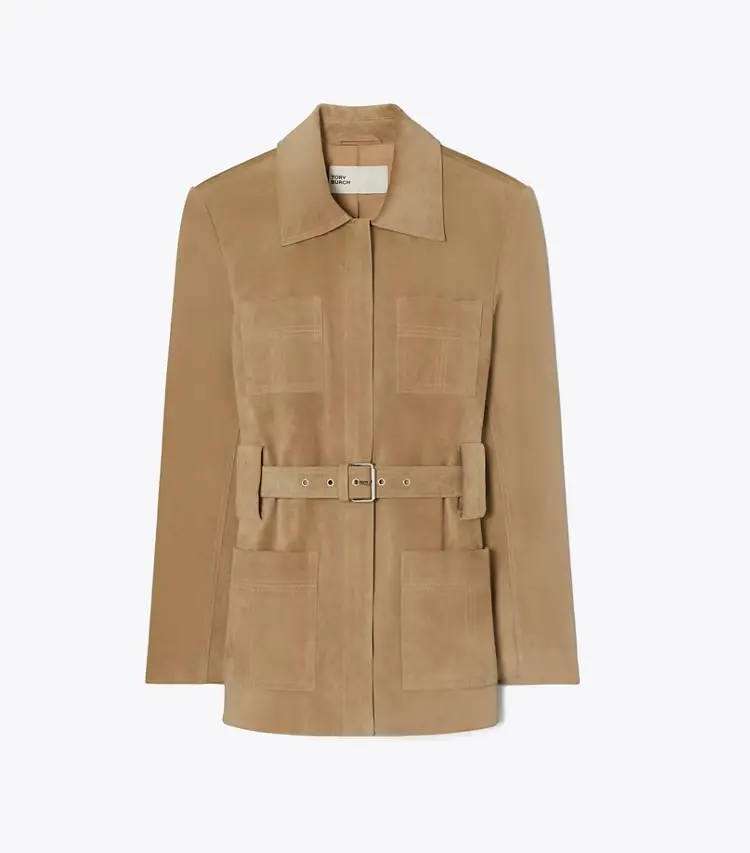 Belted Suede Jacket