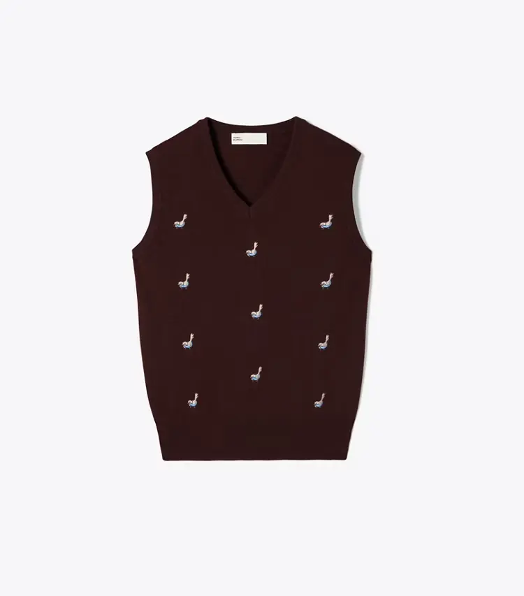 Cashmere Birdie Sweater Vest