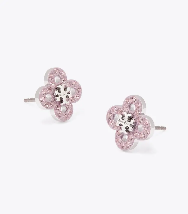 Forget Me Not Clover Stud Earrings - Image 2
