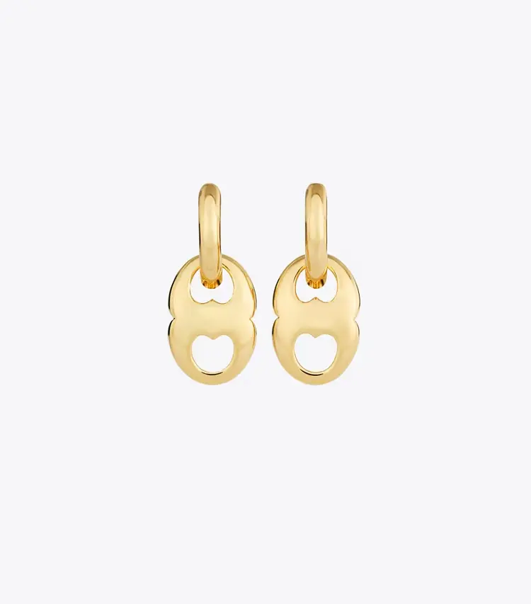 Gemini Link Small Hoop Earrings - Image 2