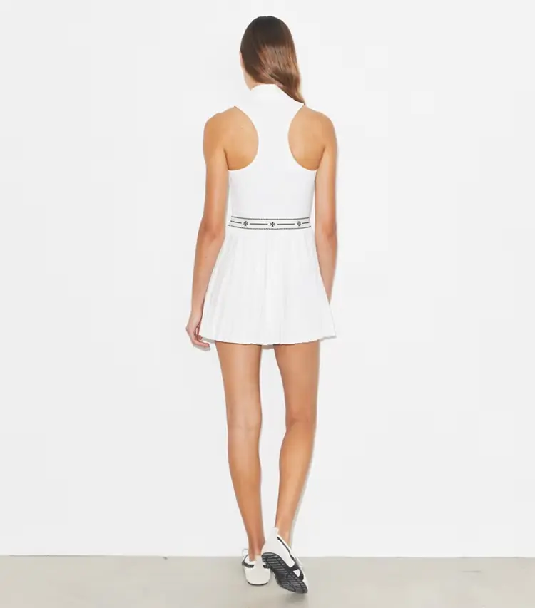 Quarter-Zip Pleated Tennis Dress - Image 4