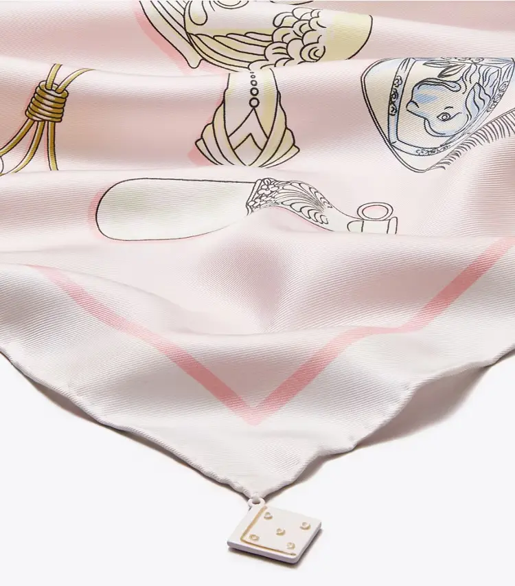Rattles Silk Square Scarf - Image 2