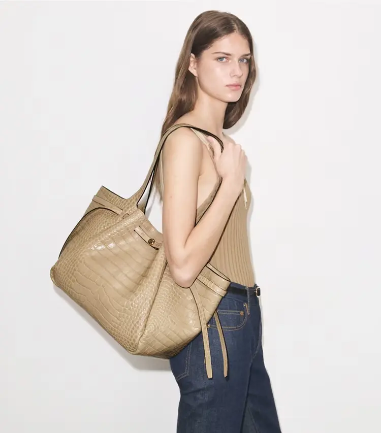 Romy Croc-Embossed Tote - Image 2