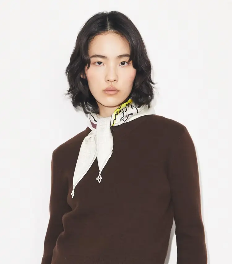 T Monogram Cherub Silk Neckerchief - Image 4