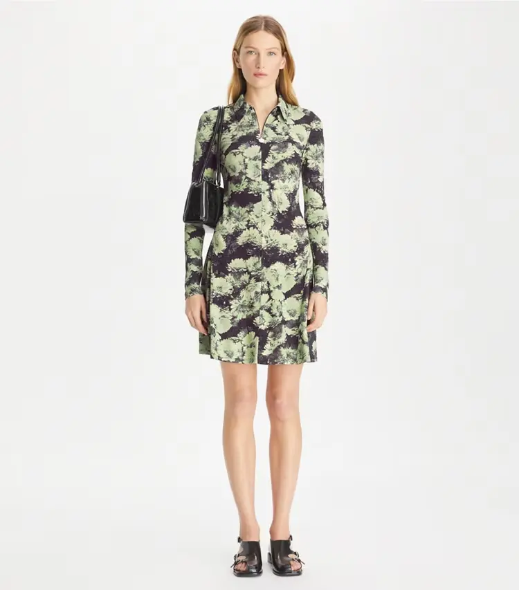 Printed Jersey Polo Dress - Image 3
