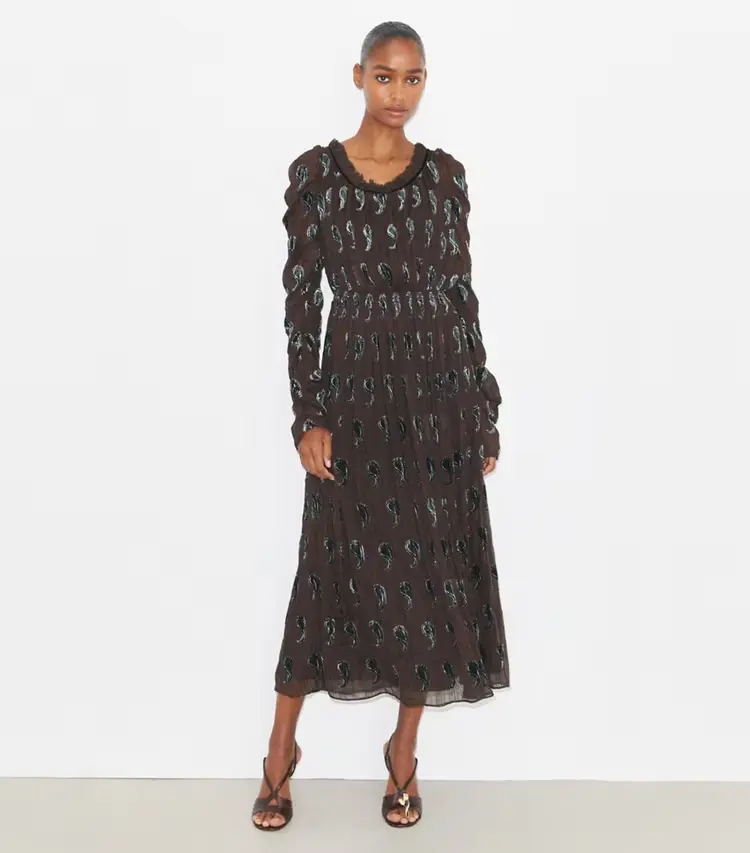 Ruched Velvet Dress - Image 2