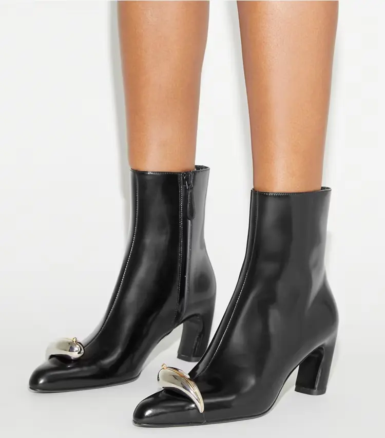 Pierced Heeled Ankle Boot - Image 2
