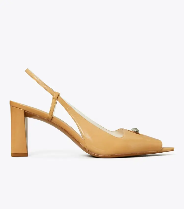 Pierced Peep-Toe Slingback - Image 3