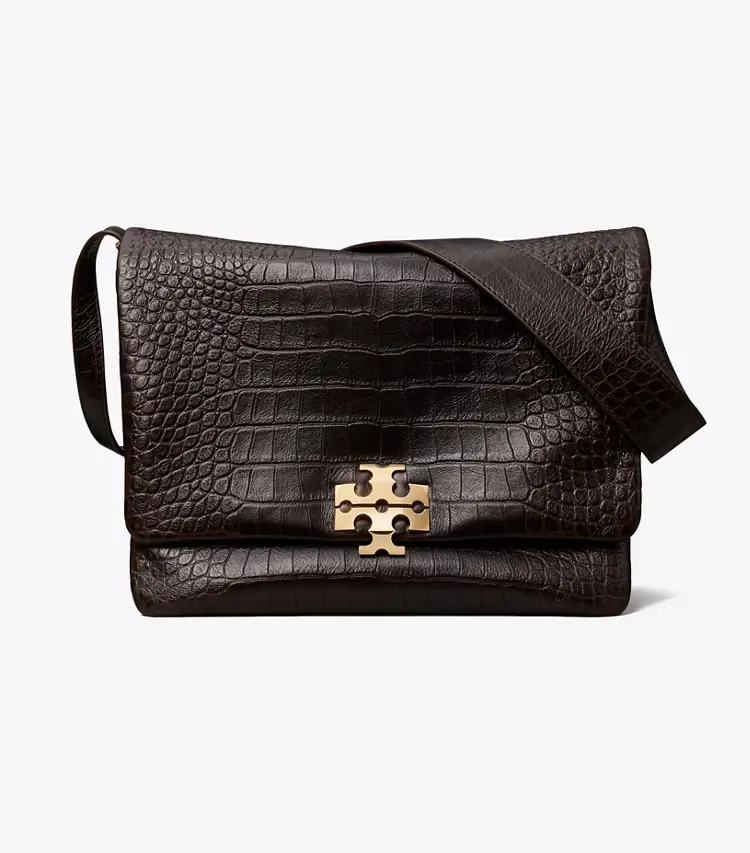 Large Charlie Runway Croc-Embossed Shoulder Bag - Image 3