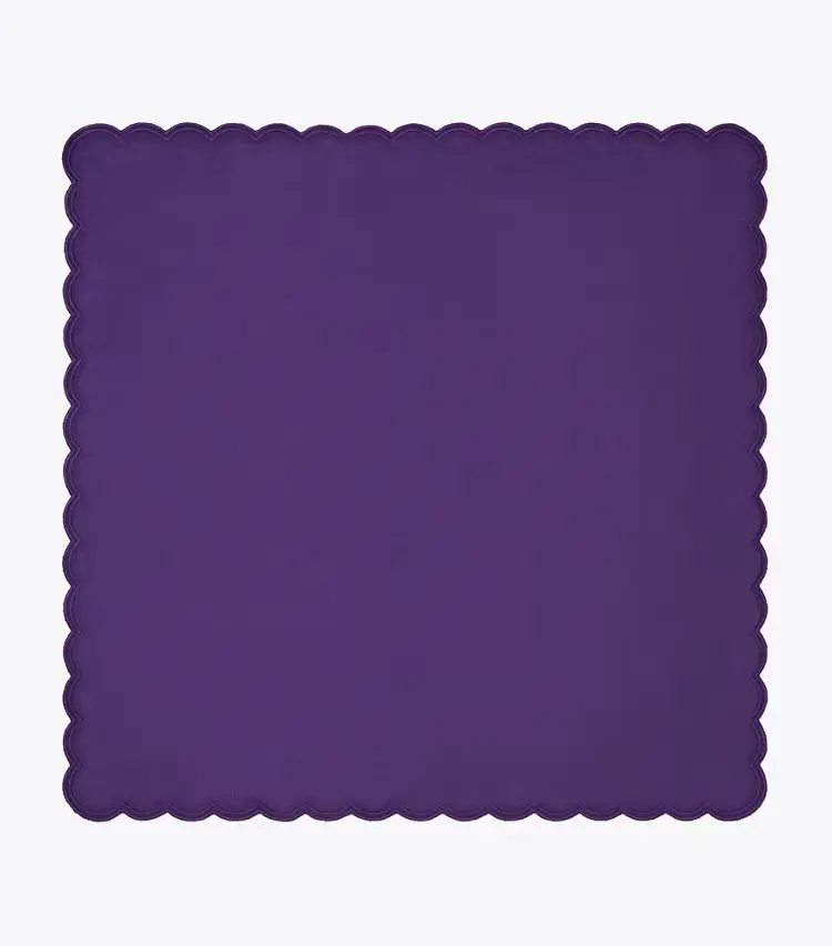 Scalloped Dinner Linen Napkin, Set Of 6