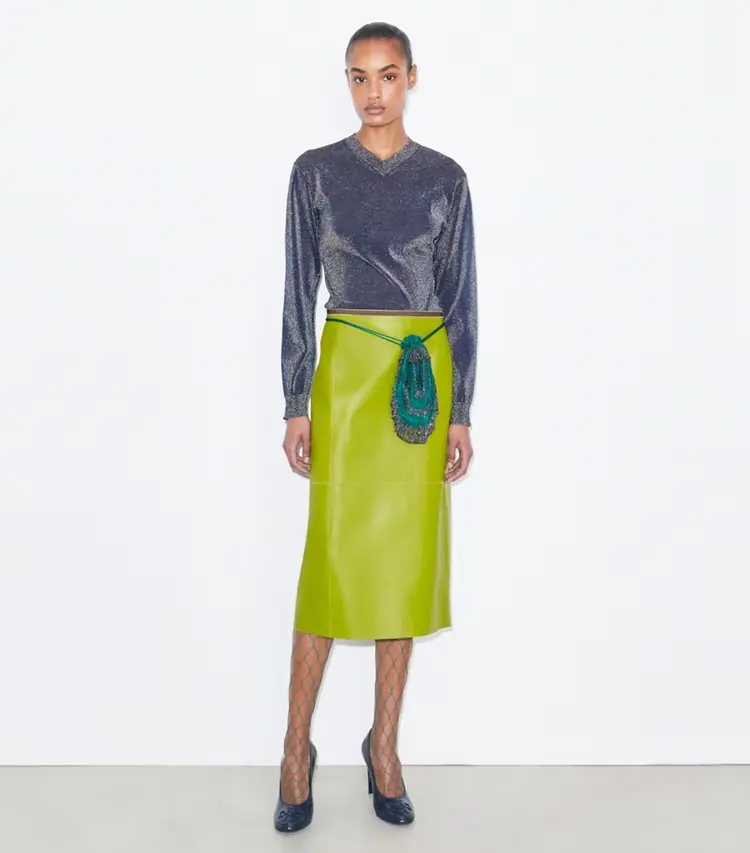 Metallic V-Neck Sweater - Image 3