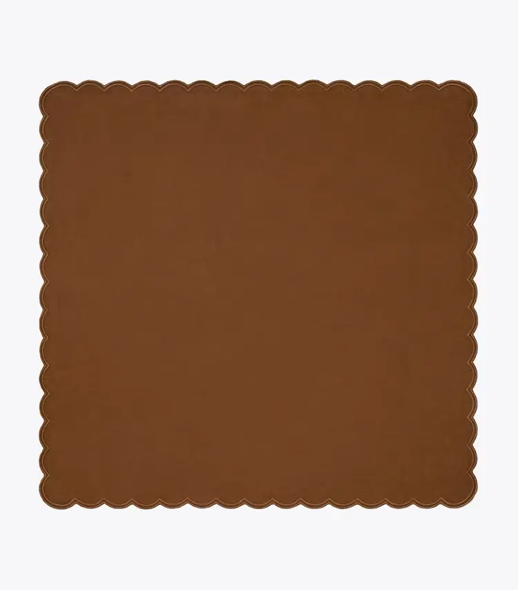 Scalloped Dinner Linen Napkin, Set Of 6