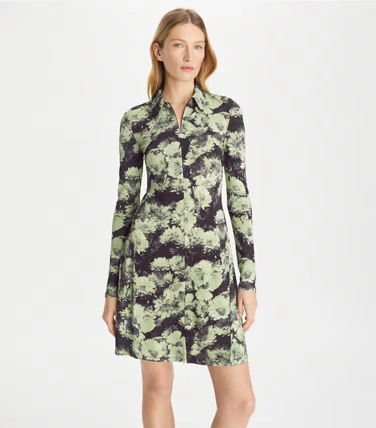 Printed Jersey Polo Dress - Image 2