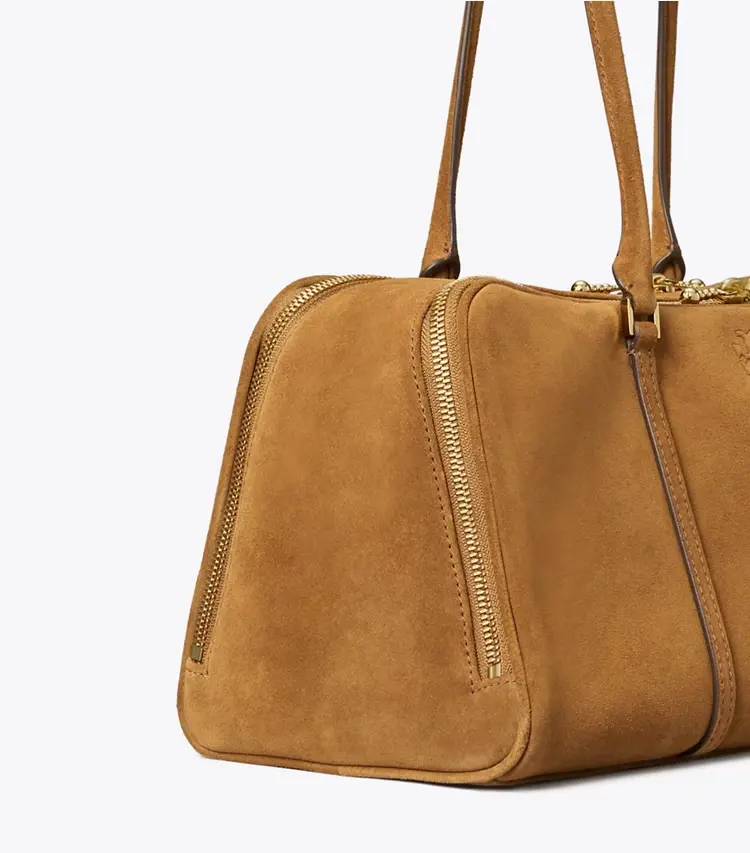 Marshmallow Suede Satchel - Image 4