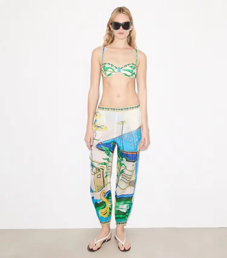 Printed Cotton Lounge Pant - Image 2