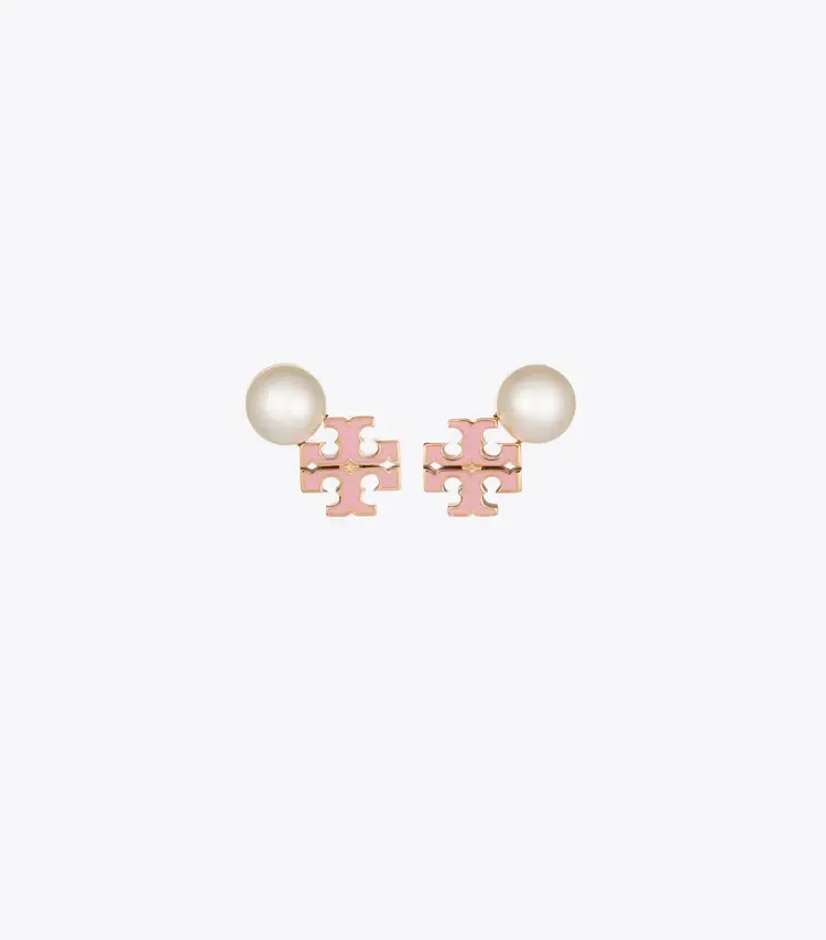 Moondance Logo And Pearl Stud Earrings