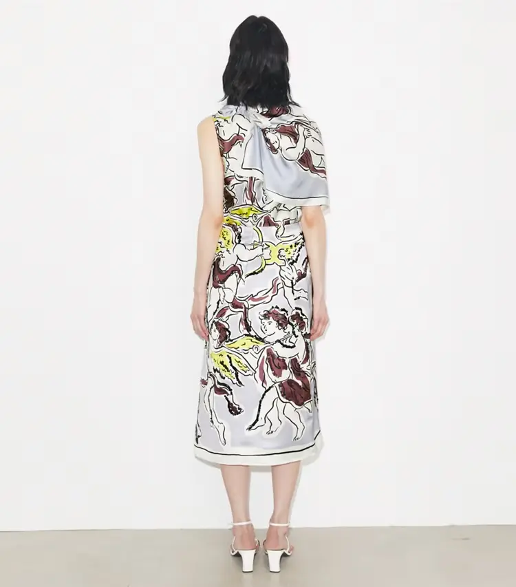 Printed Satin Skirt - Image 3