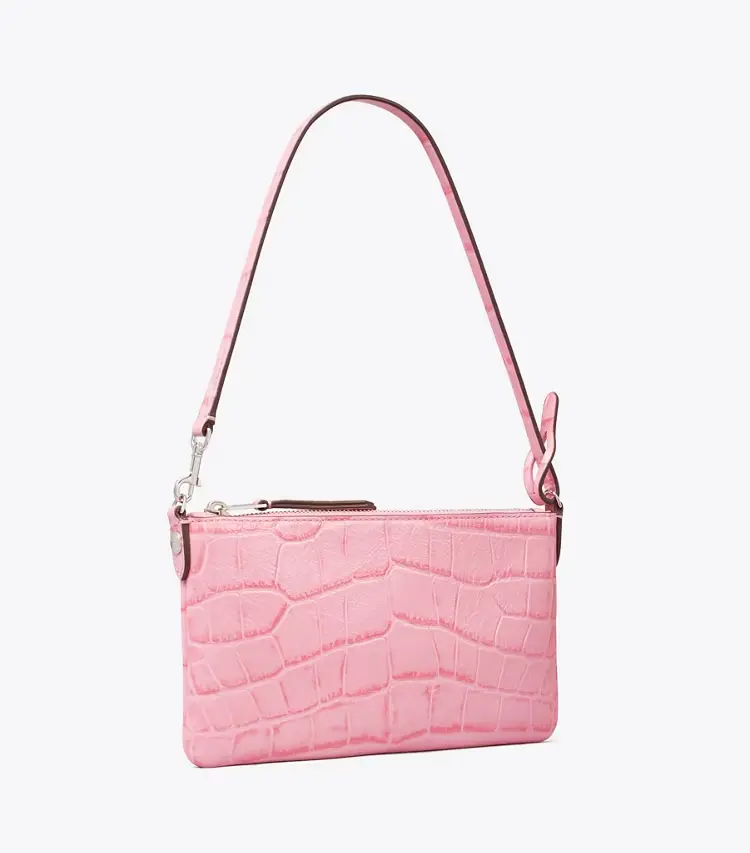 Croc-Embossed Pochette